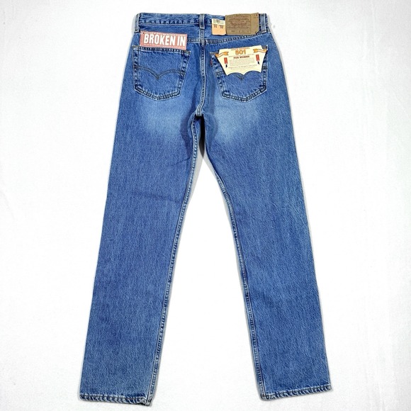 Levi's Denim - Vintage Levis 501 Jeans Women 31x32 DEADSTOCK 90s Denim USA Made Medium Wash NWT